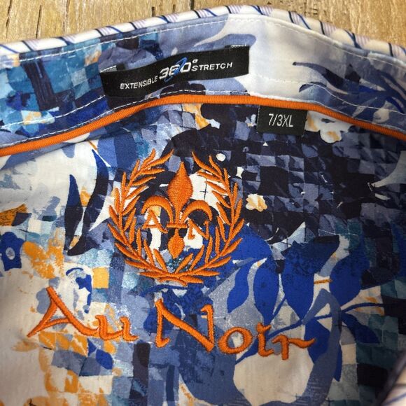 Au Noir Shirt Mens Short Sleeve Size 7 XXXL 3XL - Picture 7 of 11
